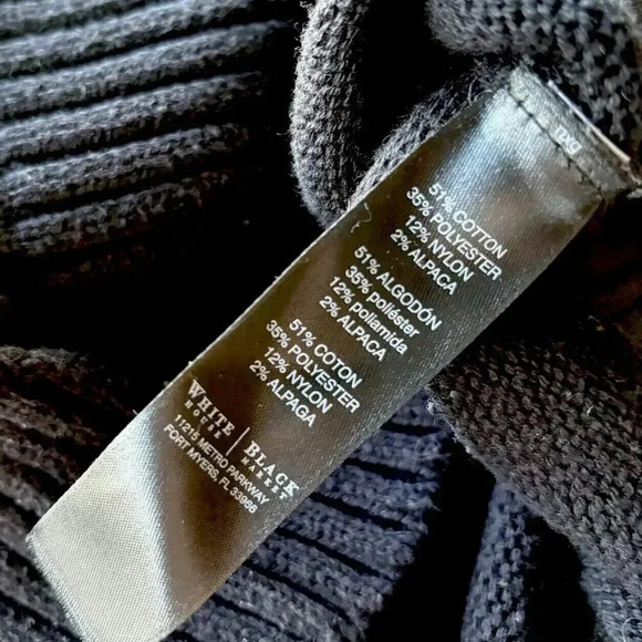 White House Black Market Alpaca Blend Off Shoulder Fuzzy Knit Womens Sweater S - Picture 8 of 13